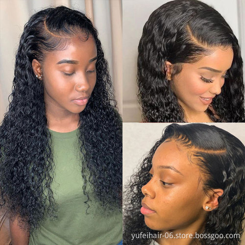 Cuticle Aligned Virgin Indian Hair Wig Raw Unprocessed Lace Frontal Wig Deep Wave Women Human Hair Lace Front Wigs